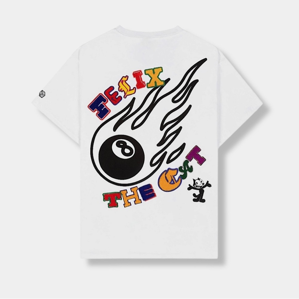 FELIX THE CAT PATCH FONT SHORT SLEEVE GRAPHIC TEE SIZE SMALL